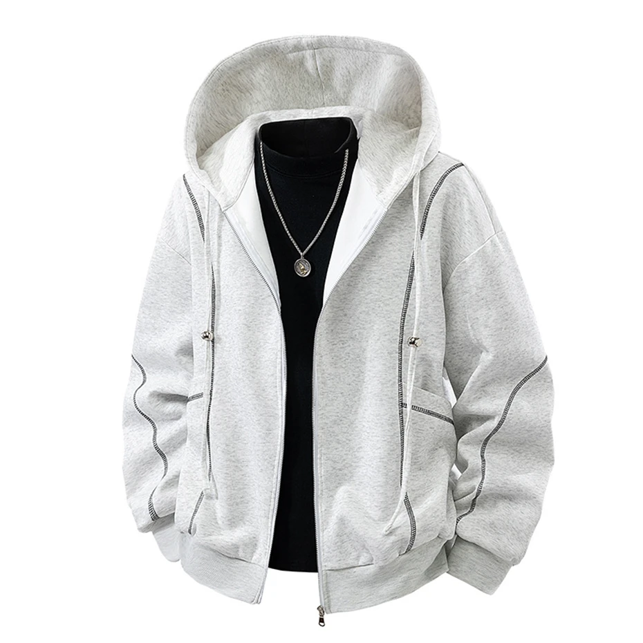 

Мужская толстовка на молнии 2026: модная повседневная куртка для весны и осени