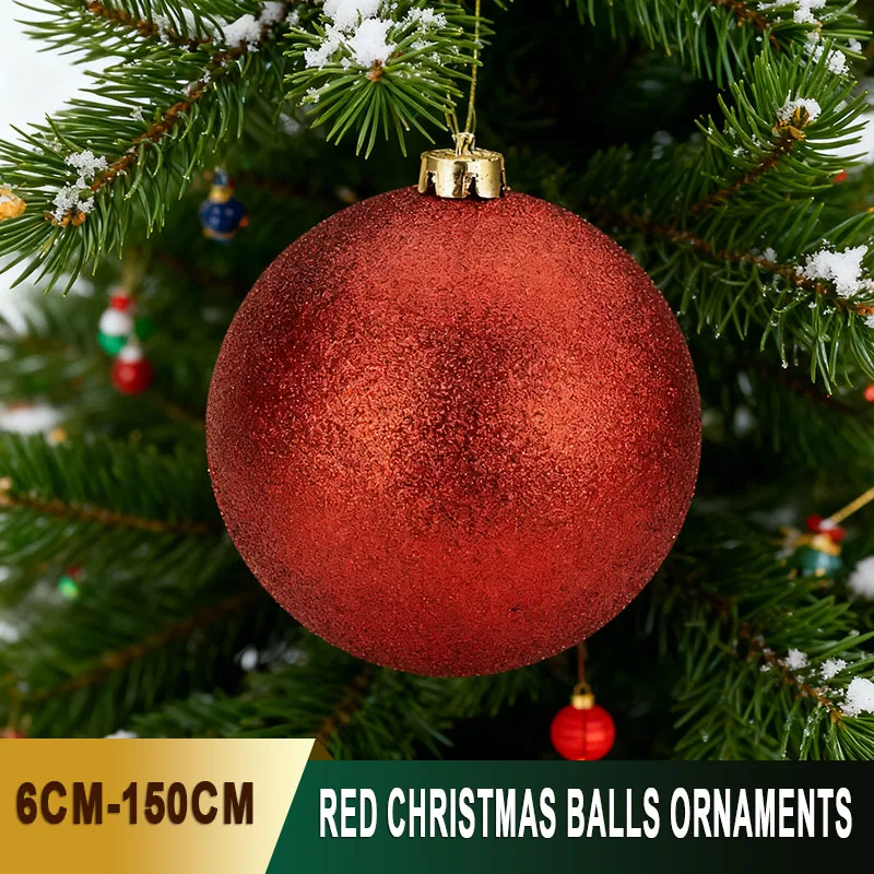 

1-30 шт. красные рождественские шары, украшения 6/8/10/12/15 см, пластиковый шар, подвесная подвеска на рождественскую елку, Рождественский декор, подарки на Новый год
