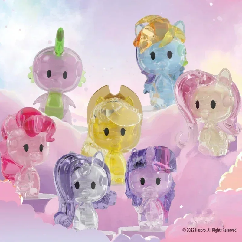 Disney My Little Pony Figure My Little Horse Rainbow Twillight Sparkle Spike Crystal Block Collection Model Desktop Decor Toys