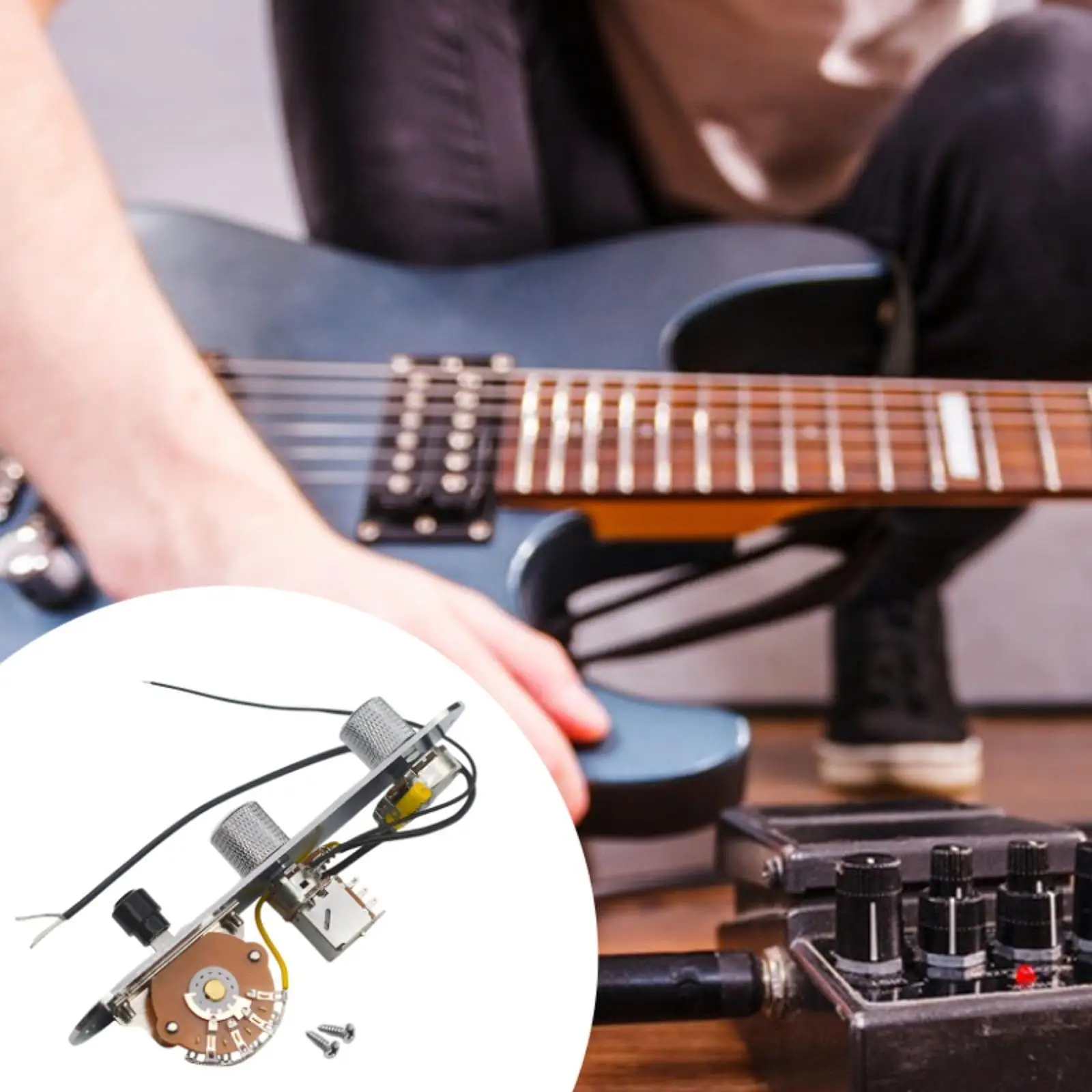 

Guitar Control Plate with Wiring Guitar Parts Tone Volume Knobs Loaded