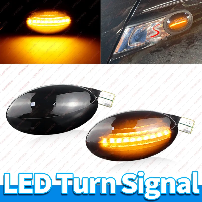 

Светодиодные динамические последовательные боковые габаритные фонари ДЛЯ Mini Cooper R50 R53 R52 Hatchback Convertible 2-дверные 2002-2008 63137166013