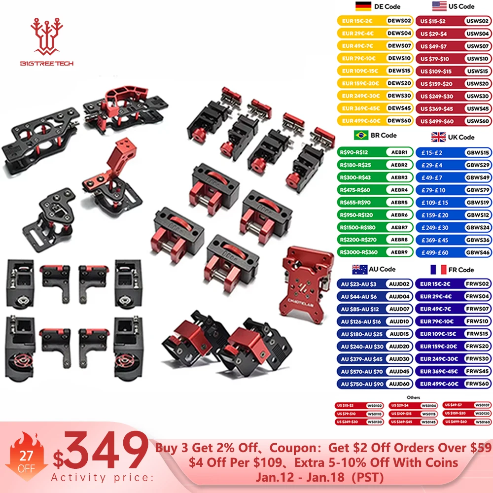 

BIGTREETECH CHAOTICLAB VORON2.4 CNC Parts Kit V2.0 Upgrade Lightweight Aluminum Alloy Frame CNC Kit High Precision High Strength
