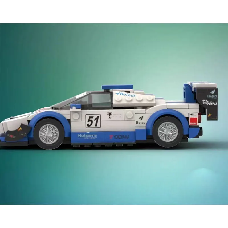 MOC-196686NewClassic Iconic Sports Racing Car Building Block Model، 302Parts، لعبة مكعبات بناء عيد ميلاد الأولاد والأطفال هدية