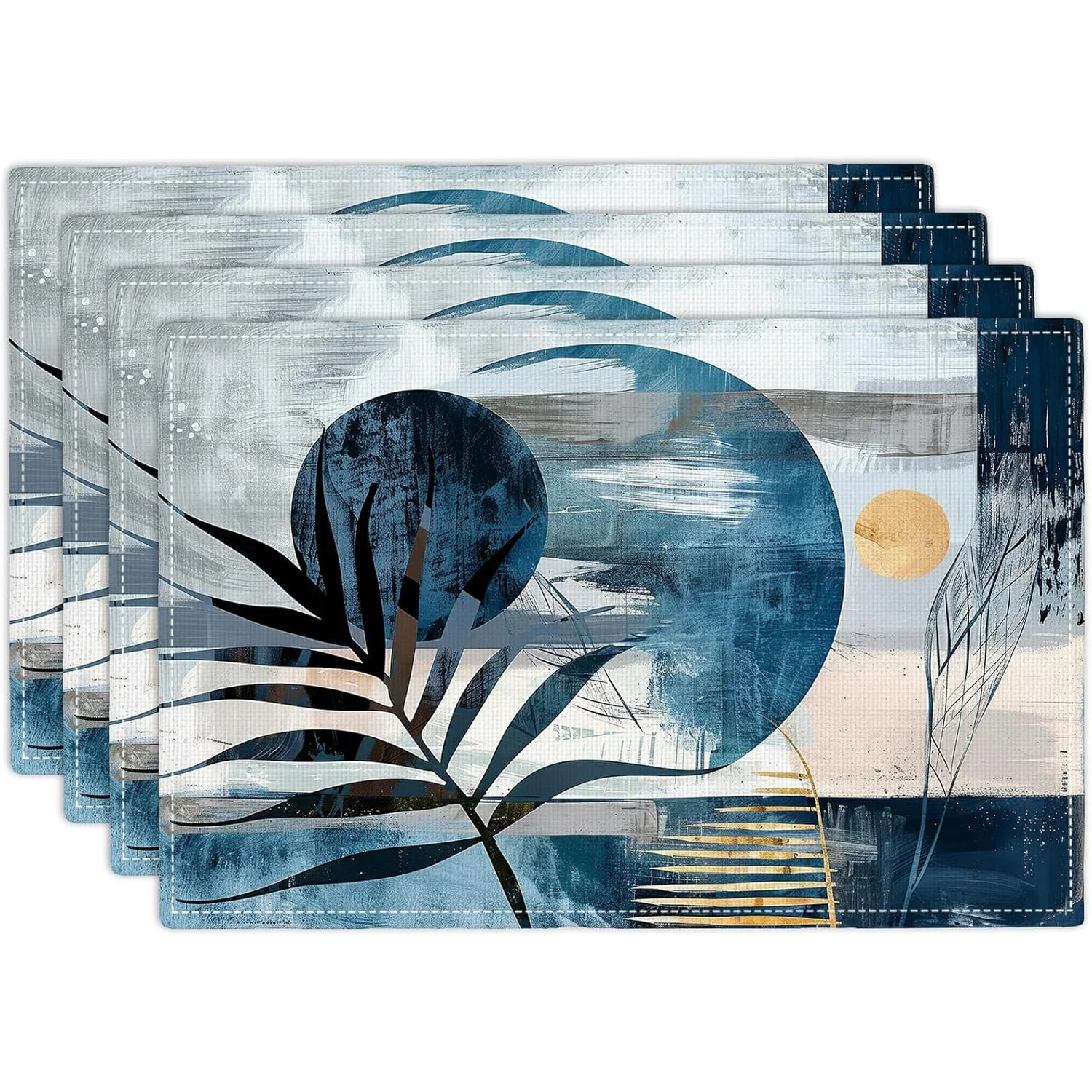 Blue Hydrangea Bird Placemats Coastal Table Arrangement Backyard Tea Party Indoor Family Banquet Table Decor Gifts