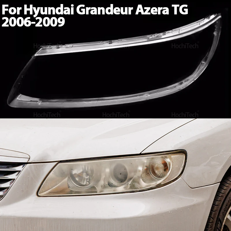 

Пара передних фар, прозрачный абажур, линза для Hyundai Grandeur Azera TG 2006-2009, корпус фары