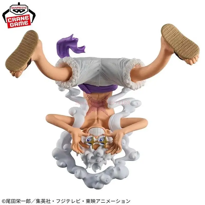 Banpresto Koa King Of Artist Anime Figure, Luffy Gear 5 Model Toy Collection, Ornement de bureau en PVC, Original, Authentique, 13cm, 1 Pc