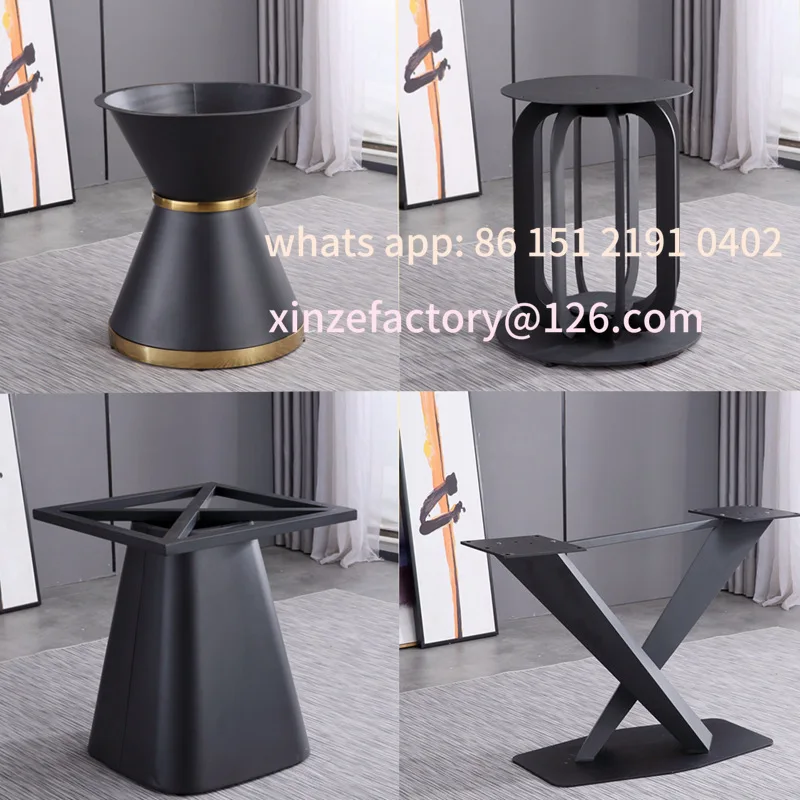 إكسسوارات قابلة للتخصيص أرجل طاولة رخامية إسكندنافية أقدام طاولة أرفف من الفولاذ المقاوم للصدأ دعامة قاعدة معدنية من الحديد المطاوع #1