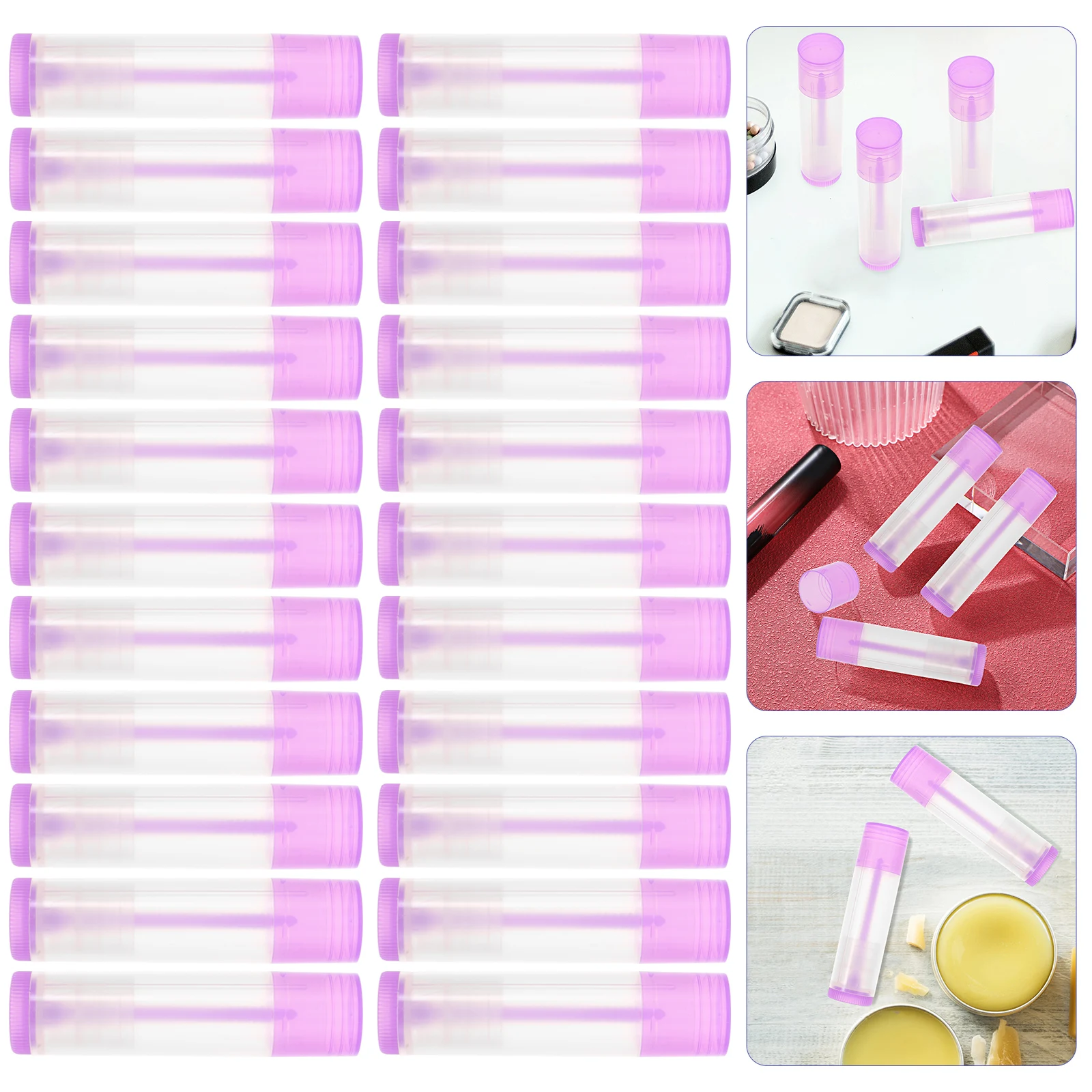 30 個のリップクリーム容器空の詰め替え可能な口紅チューブポータブル DIY リップクリームチューブ旅行化粧ホルダー空の口紅チューブ