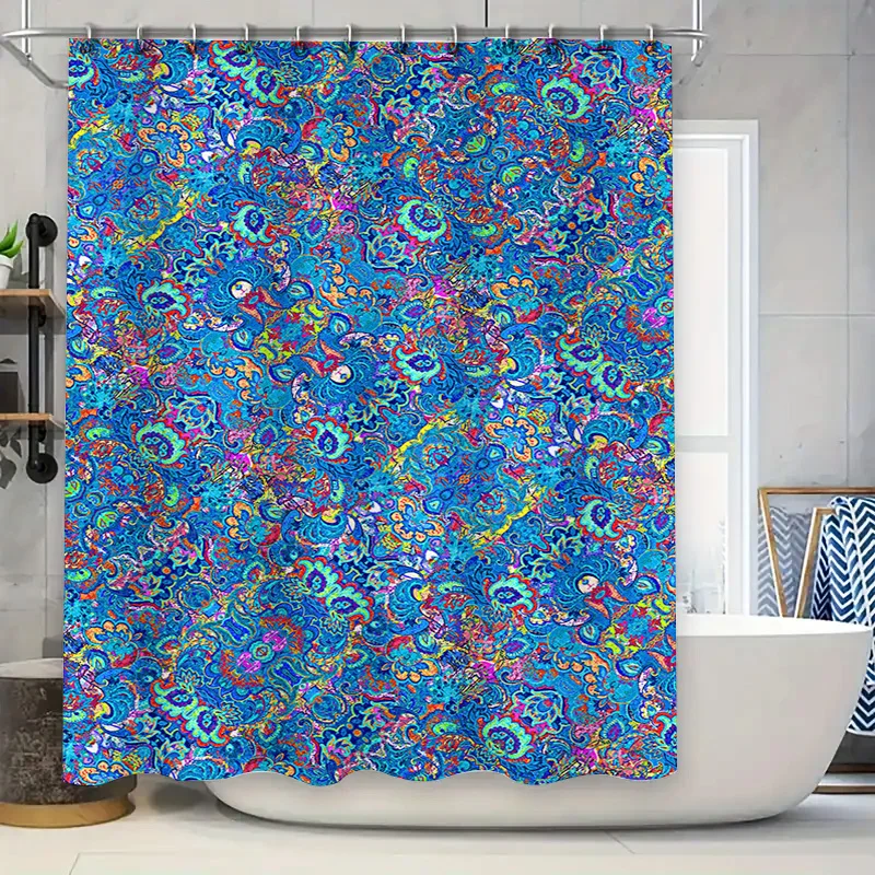 

Colorful Floral Shower Curtain Decor Bathroom Accessories