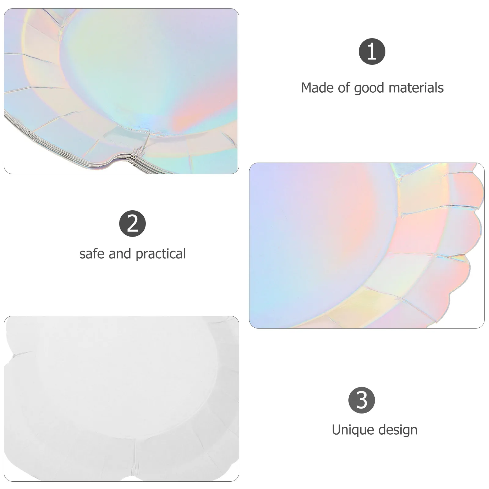 

24pcs Mermaid Shell Paper Plates Disposable Party Cake Trays Beach Ocean Theme Birthday Wedding Event Dessert Appetizer Trays