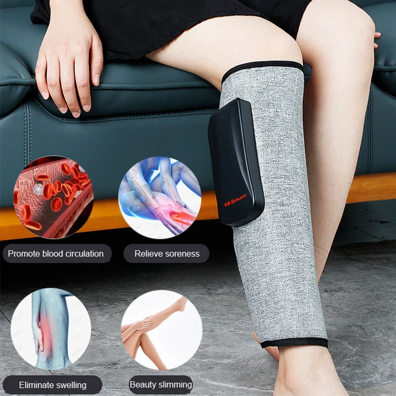 USB Rechargeable DVT Prevention Device Wireless Air Compression Calf And Leg Massager For Blood Circulation
