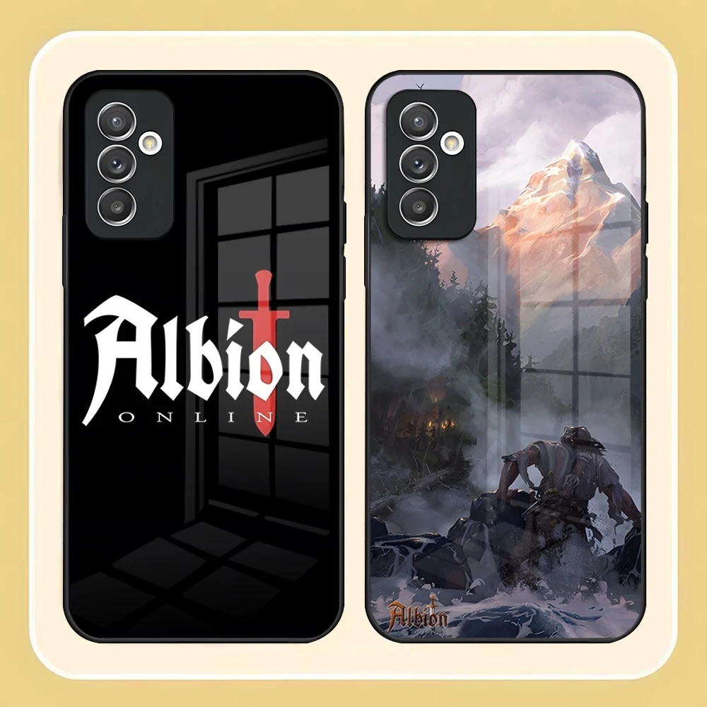 Funda de teléfono Albion Game Online para Samsung S24 Ultra S23 S22 S20 Fe S21 Plus A54 A34 A24 A53 A13 A16 cubierta de cristal