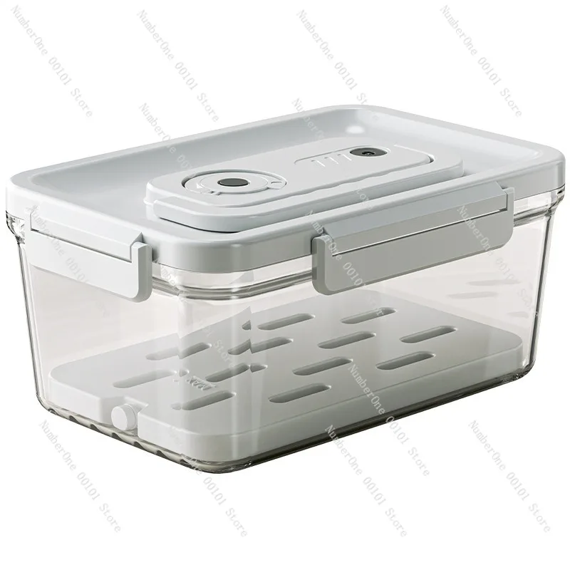 Food Grade Electric Vacuum Fresh Keeping Storage Container Airtight Sealed Fridge Organizer Box for Fruit Vegetable Meat Meal