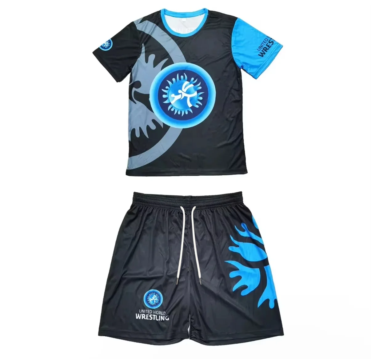 Image of 2026 Neues United World Wrestling Sportset für Herren und Kinder in Verschiedenen Farben T-Shirt & Shorts Schnelltrocknender MMA-Trainingsanzug