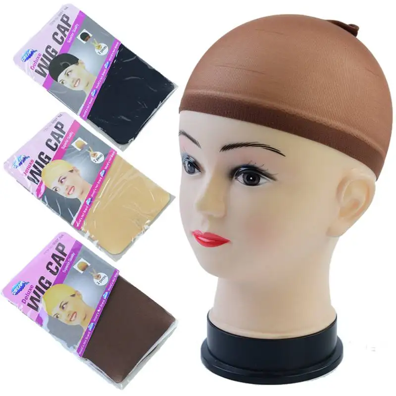 

2Pcs Wig Cap for Weave Hairnets Elastic Hair Nets Stretch Mesh Wig Caps Stocking Wig Nets for Making Wigs Free Size