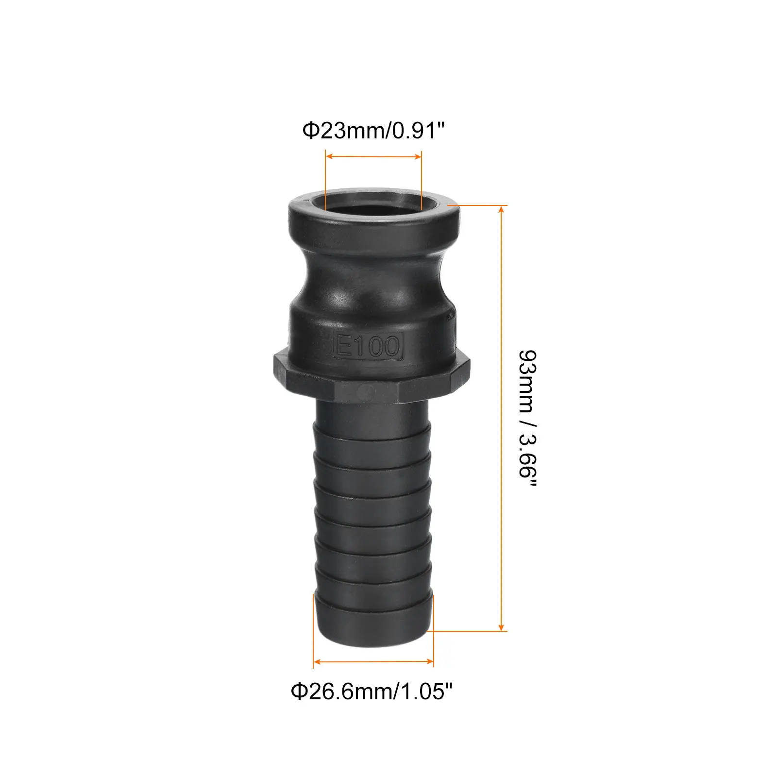 2Pcs Part E Dust Caps Poly Cam Lock Fittings Male Adapter x Hose End Cam Groove Hose Fitting Lock Fitting Adapters 1