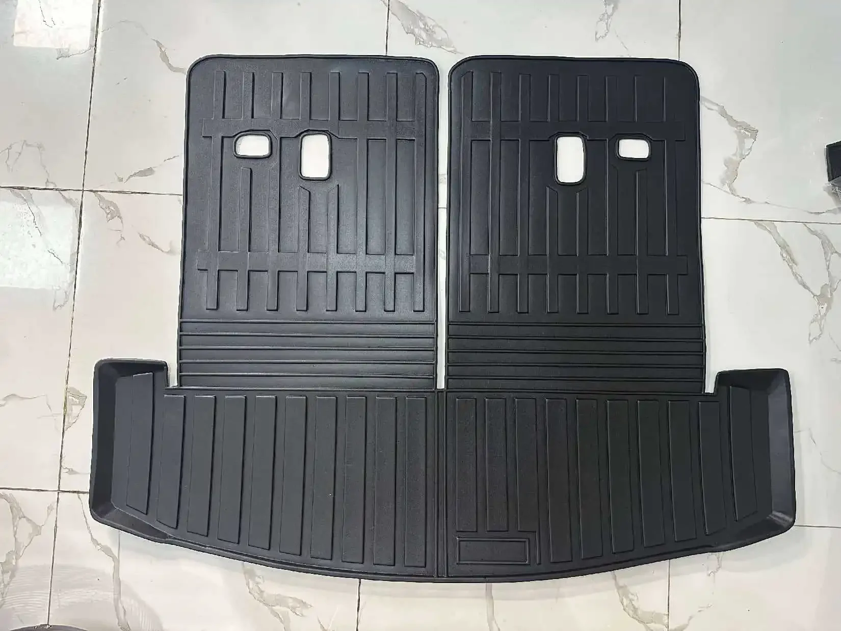 LHD For Hyundai Santa Fe 2024-2025 7 Seats TPE Floor Mats & Rear Trunk Mat Anti-Slip Dirt-Resistant Cargo Liner Set Accessories detail image 3