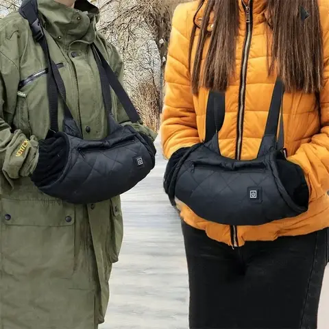 USB 전기 가열 손 보온 장갑, 온도 조절식 손 보온 장갑, 야외 하이킹 낚시 방풍 및 보온 장갑, 3 등급