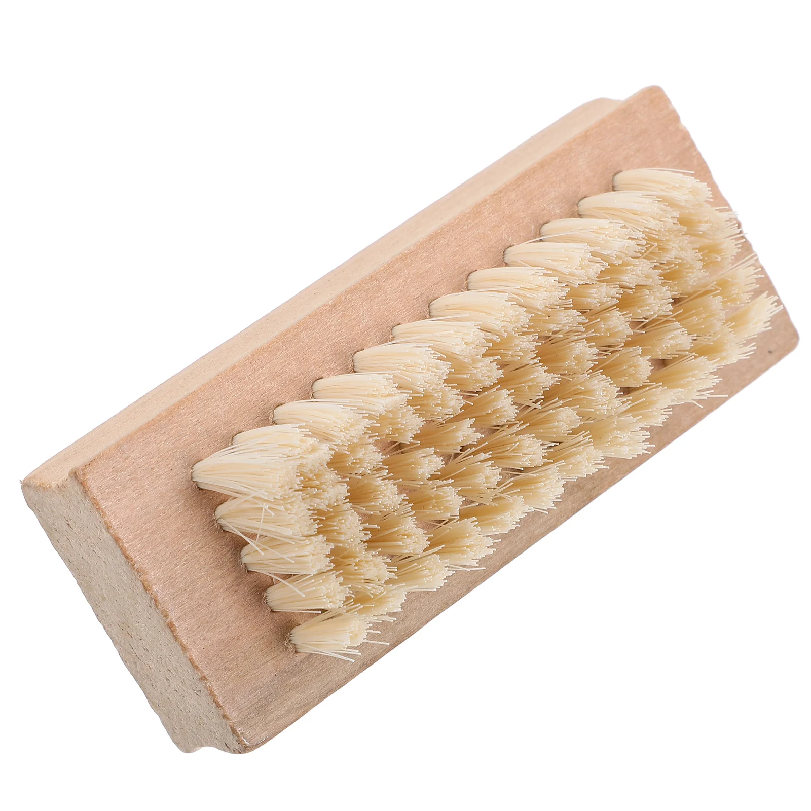 Natural Bristle Wood Brush 10*4.5*4Cm Double Sided Smooth Handle For Spa Oils Hands Feet Washing Nail Care Tool Wooden