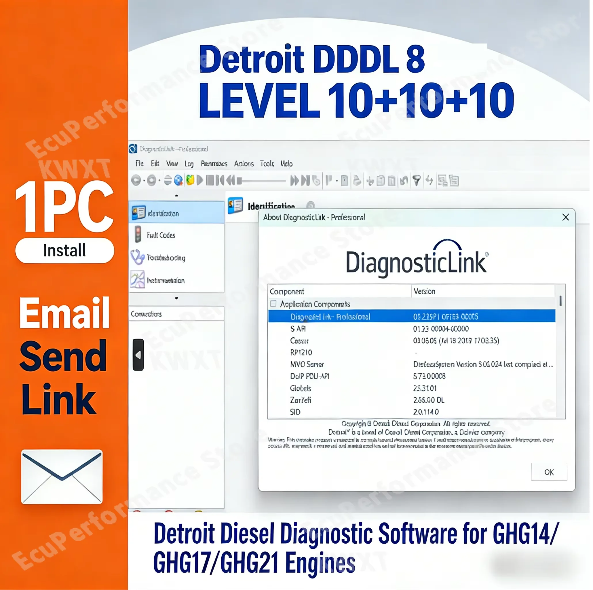 2026 DDDL 8.24 Detroit Diesel Diagnostic Software for GHG14 GHG17 GHG21 CPC4 CPC5 Engines Enhanced ECM