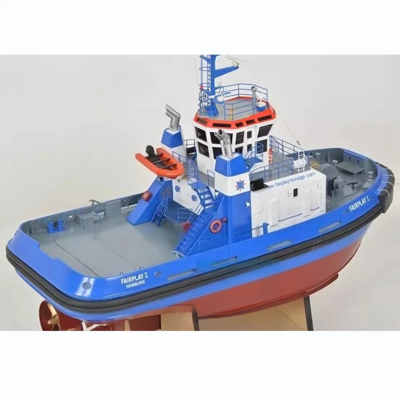 1/50 rc rebocador modelo rtr porta de fibra de vidro operação navio atualizado versão iluminação led alta simulação dinâmica barco rc modelo brinquedo