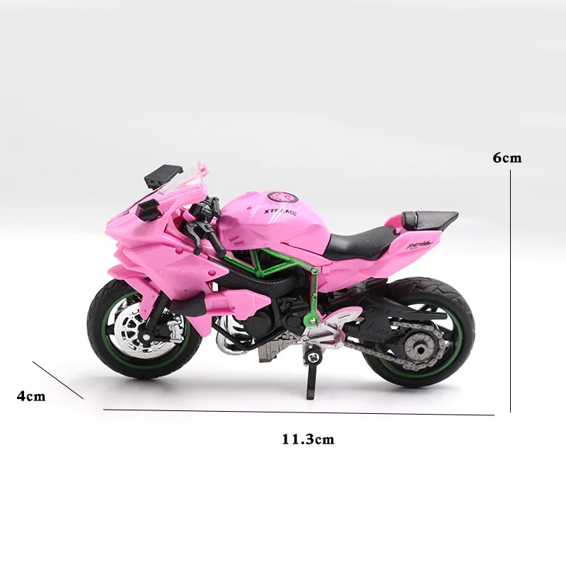 Modelo de motocicleta Suzuki Kawasaki de aleación 1:18, juguete para niños, adornos deslizantes, juguete para niños