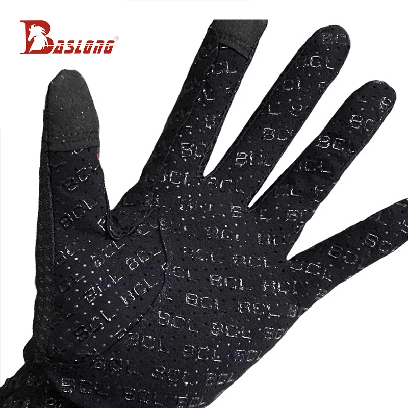 Rękawiczki jeździeckie Baslong Męskie i damskie rękawiczki jeździeckie Sprzęt rycerski Silikonowe, antypoślizgowe, oddychające rękawiczki jeździeckie do jazdy konnej Uprząż