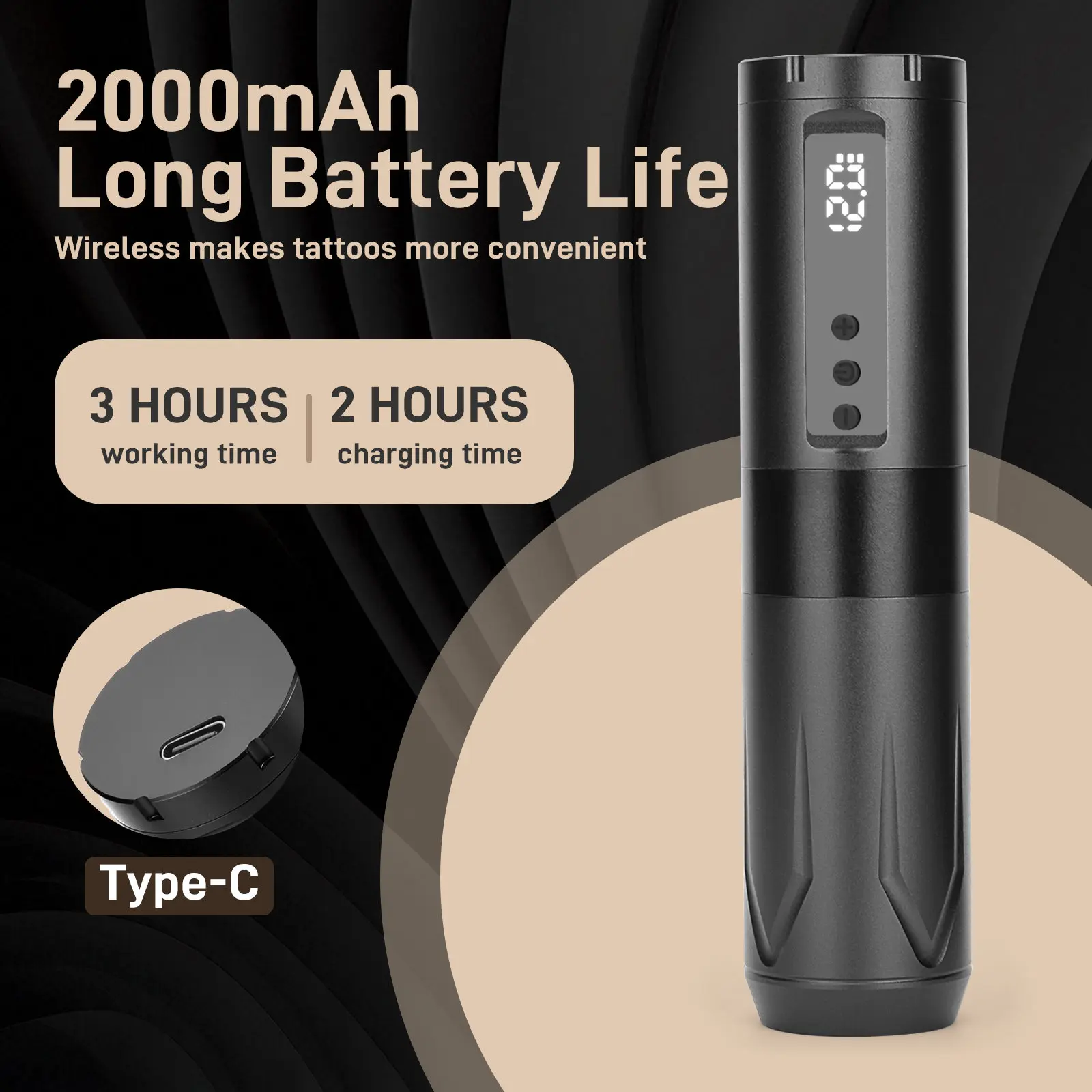 ماكينة رسم الوشم التجميلي اللاسلكية مجموعة أقلام حبر الوشم مع إبر خرطوشة الوشم 3RL 5RL 7RM 9RM ماكياج دائم احترافي
