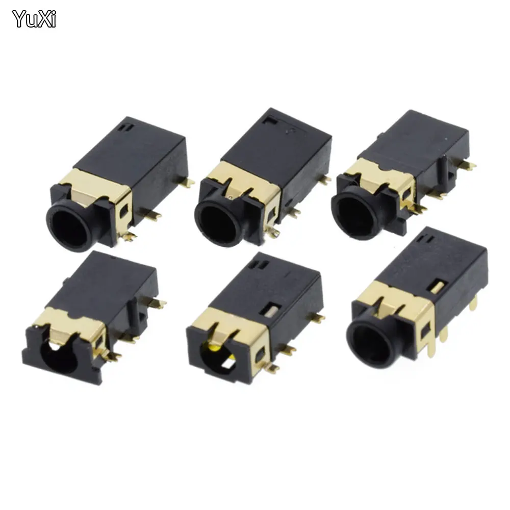 Yuxi 10 Stuks PJ-342/Pj242 3.5Mm/2.5Mm Koptelefoon Jack Pj342/Pj242 6pin Audio Socket Zinken Plaat Smd Vergulde Connector