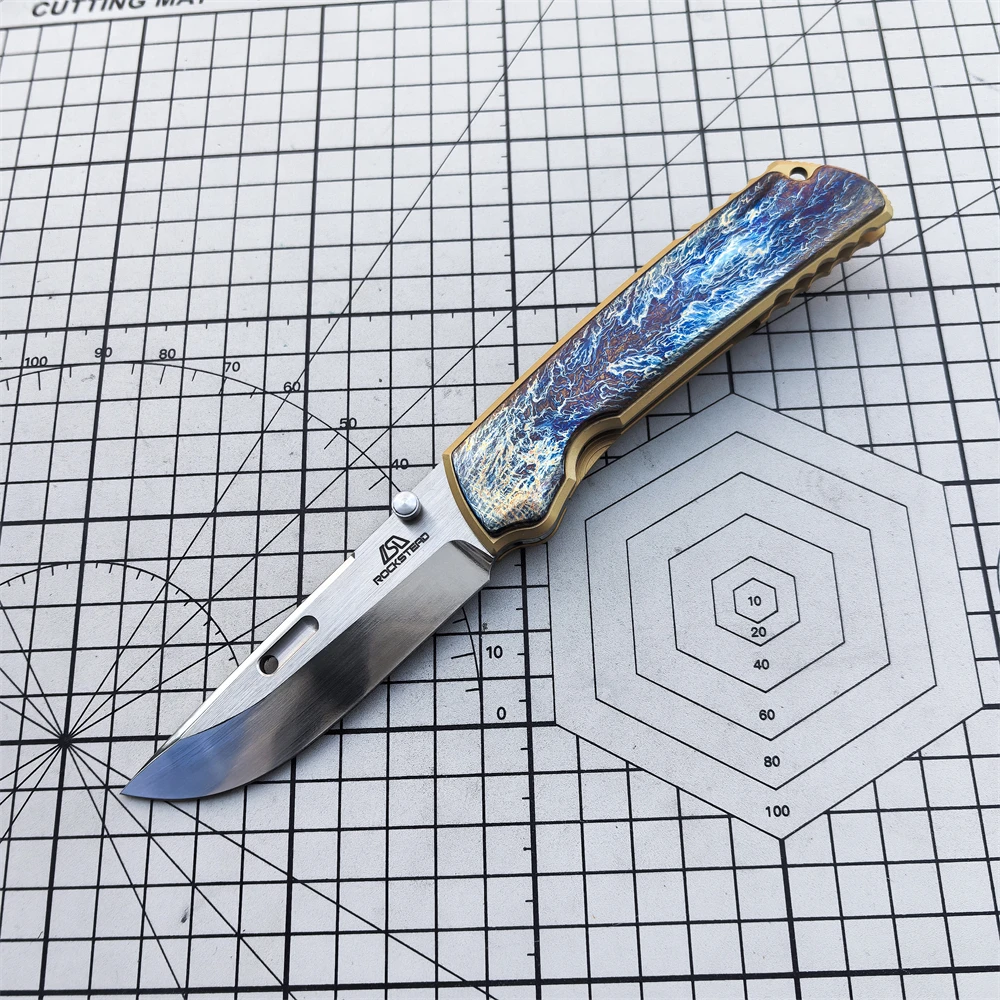 Pocket Folding Knife VG10 Steel Blade TC4 Titanium Alloy Handle Camping Outdoor Survival Hunting Knife EDC Defense Tool Gift
