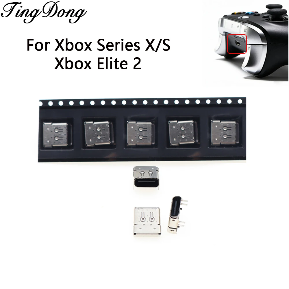 

2/5/10pcs For XSS XSX Replacement USB Type-C Charging Port For XBOX Series X/S /Xbox One Elite 2 Game Controllers Repair Part