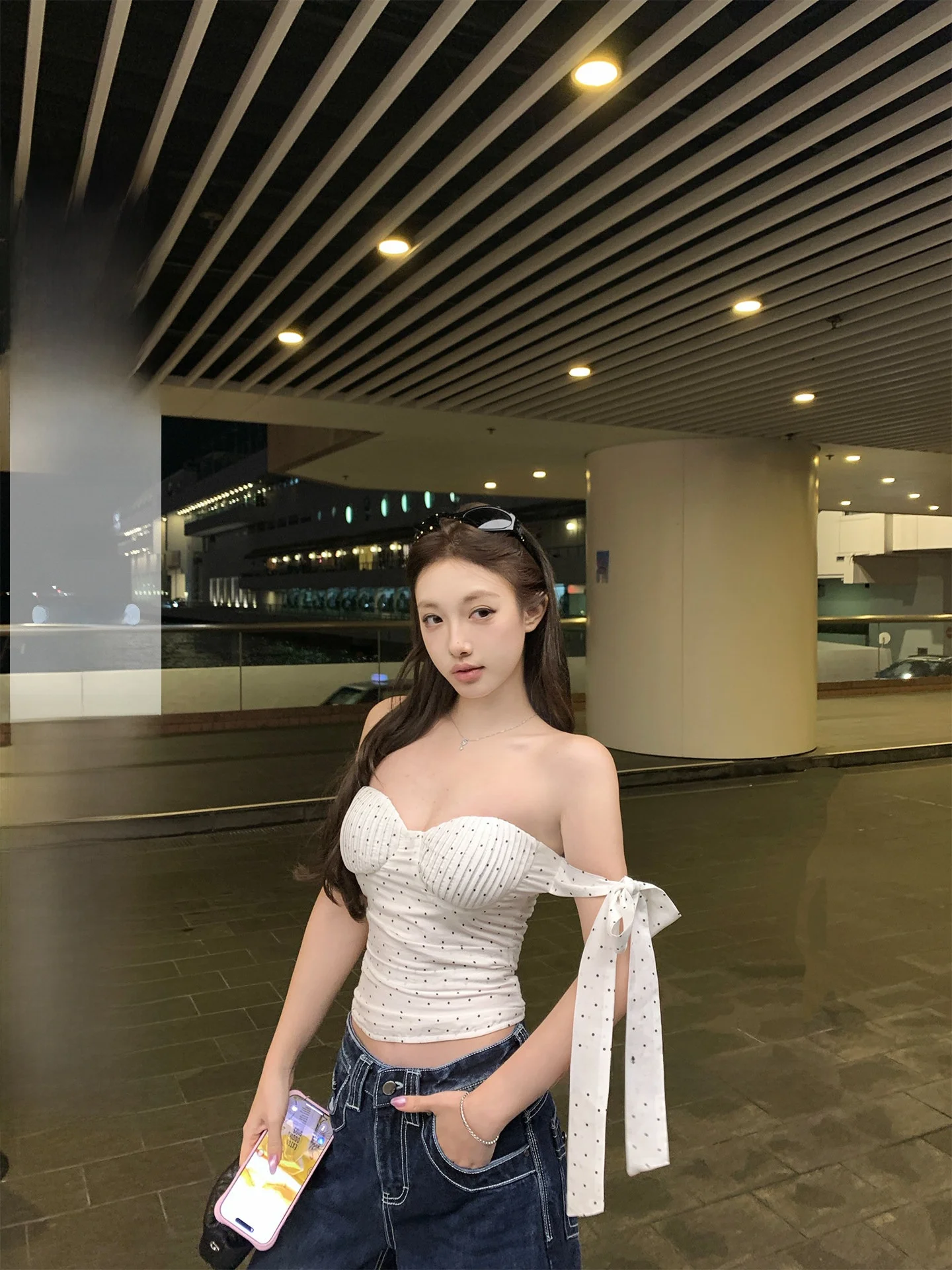 

Женский топ Bankelil в горошек с подкладкой на груди, с завязками на талии, летний повседневный свободный крой, короткая длина