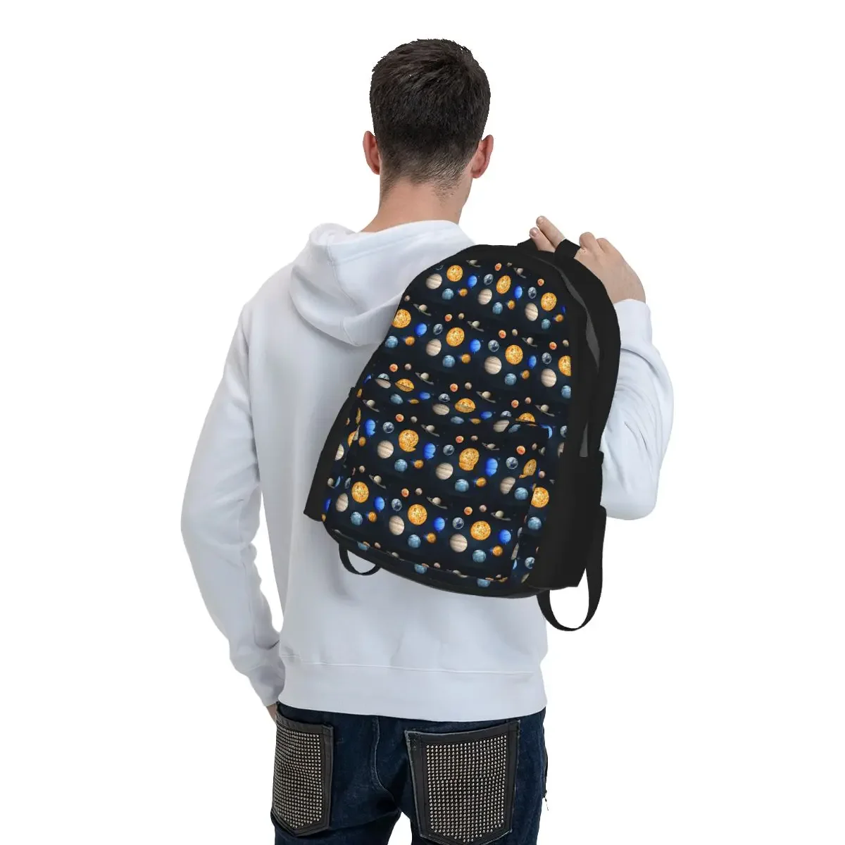 Solar System Space Planets Universe Student Backpack School Bag Hiking Travel Daypack for Boys Girls Bookbag Shoulder Bags