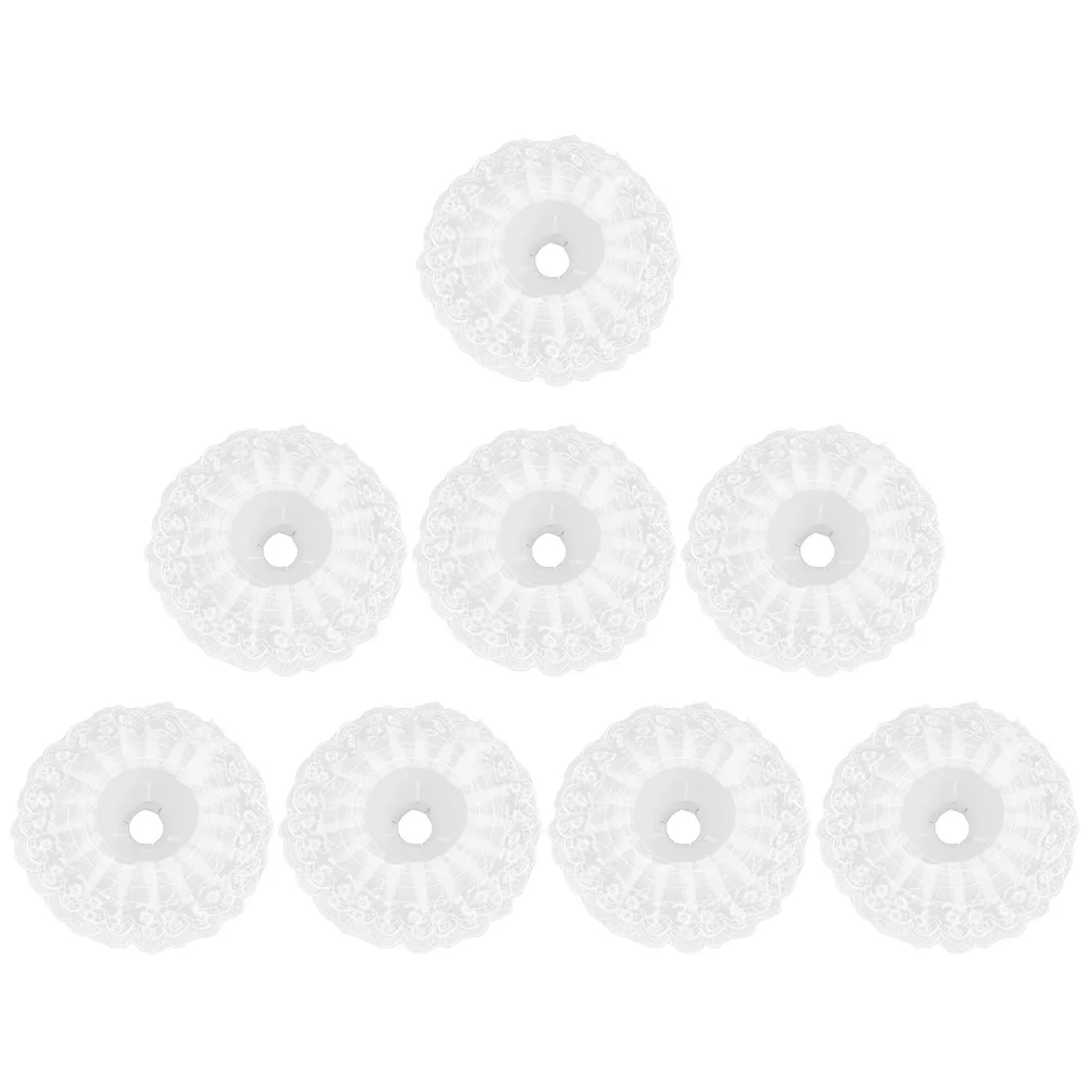 

8Pcs Wedding Bouquet Lace Collar Finely Processed Bridal Shower Engagement Flower Decor Bouquet Lace Flower Collar Decor