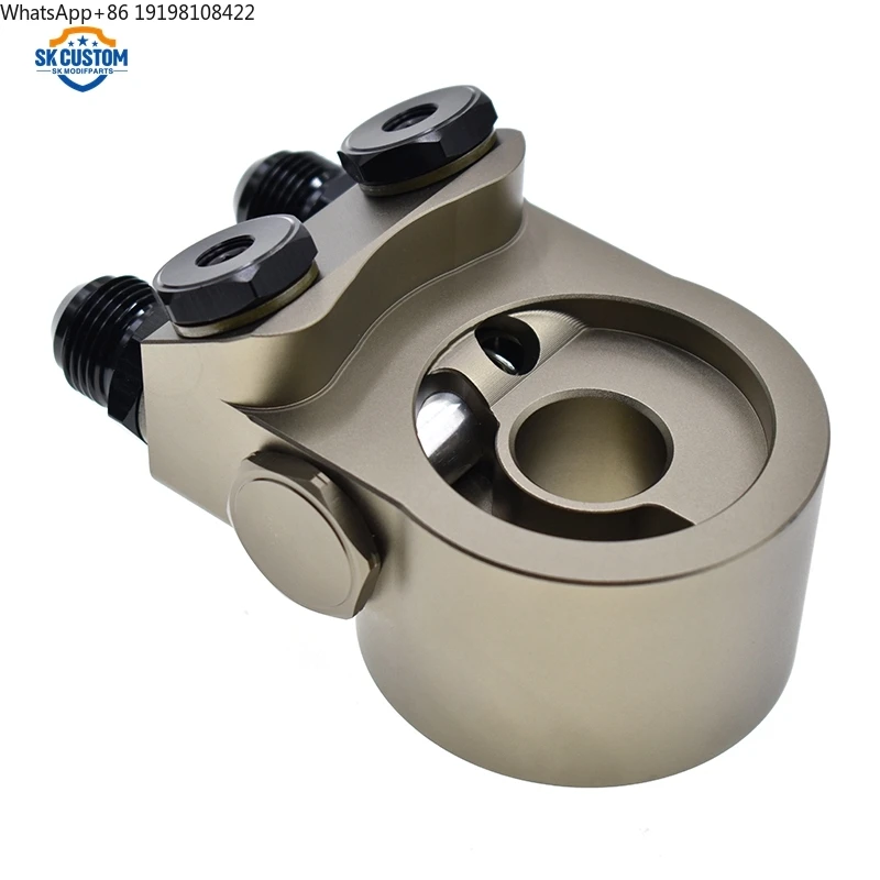 Engine Radiator Adapter Oil Cooler Filter Sandwich Plate Thermostat Adaptor BRZ GT86 Aluminum Engine Oil Cooler Adapter