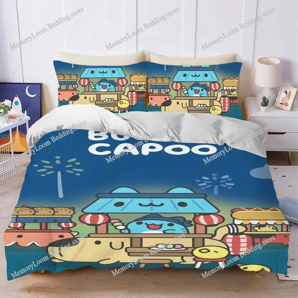 

Cute Cartoon B-Bugcat Capoo Duvet Cover Set Home Style Bedding Soft Laundry Cotton Bed Student Dormitory Gift Home Textile029