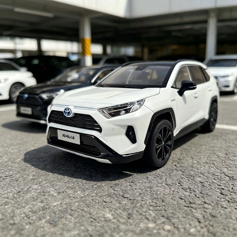 

1:18 simulation Toyota RAV4 2023 alloy car model decoration, door and hood trunk can be opened, static gift