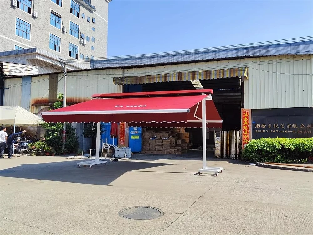 Hot Sale 2024 Modern Small Window Awning Outdoor Canopies Manual Aluminum Retractable Sun Shade Patio Awning PU Coated