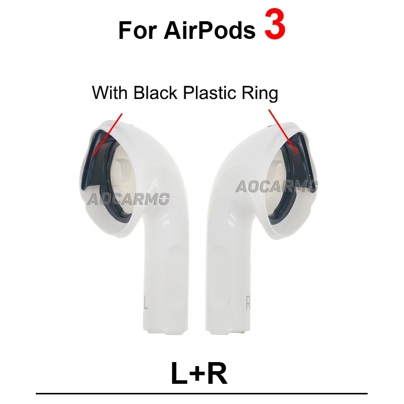For Apple Airpods 3 Top And Bottom Left Rignt Earphone Housing Case Cover Headphone Compatible With Black Plastic Ring Mesh
