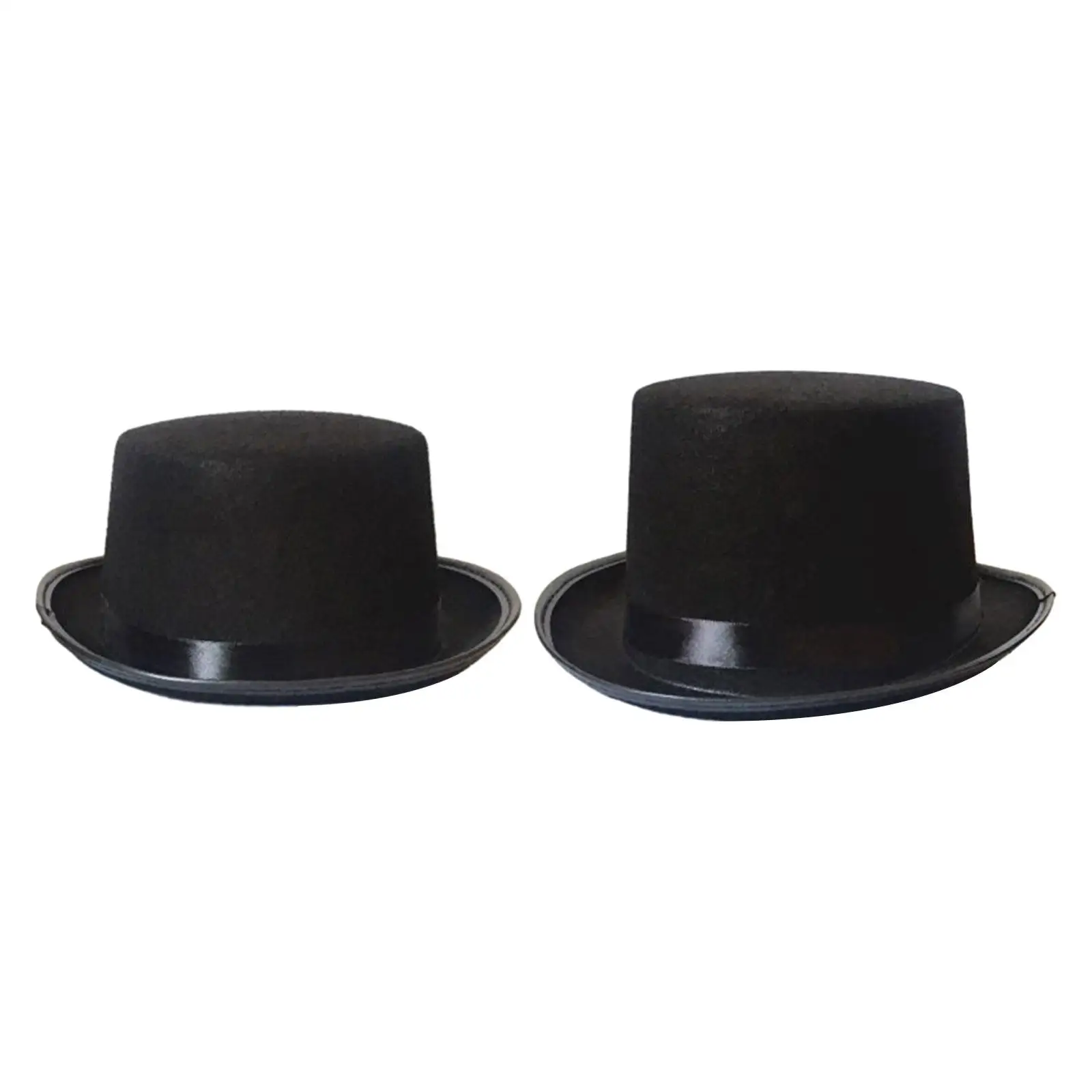 Black Top Hat Magician Funky Adults Unisex Headwear Steampunk Hats Fedoras for Nightclub, Cosplay, Party, Carnival, Masquerade,