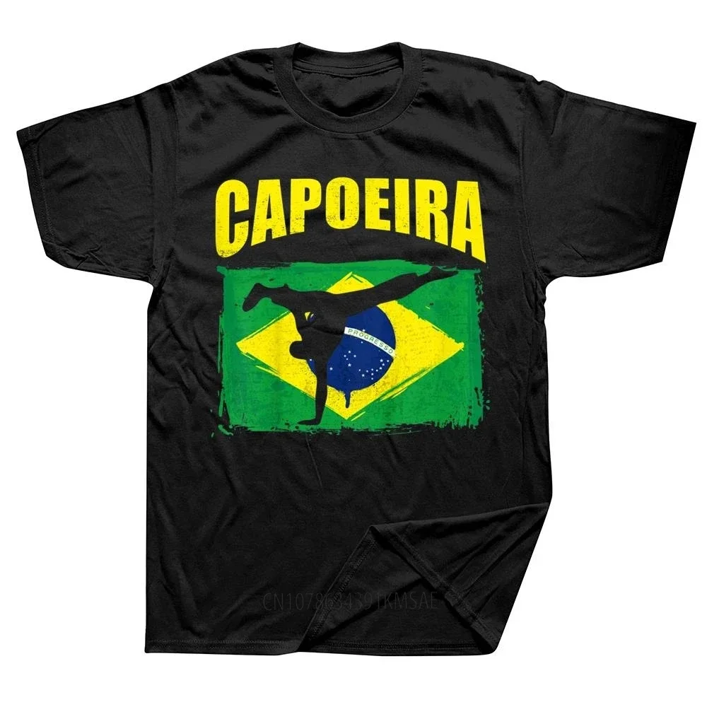 

Funny Capoeira Brazilian Flag Brazil Martial Art Dance T Shirts Cotton Streetwear Short Sleeve Birthday Gifts Summer T-shirt