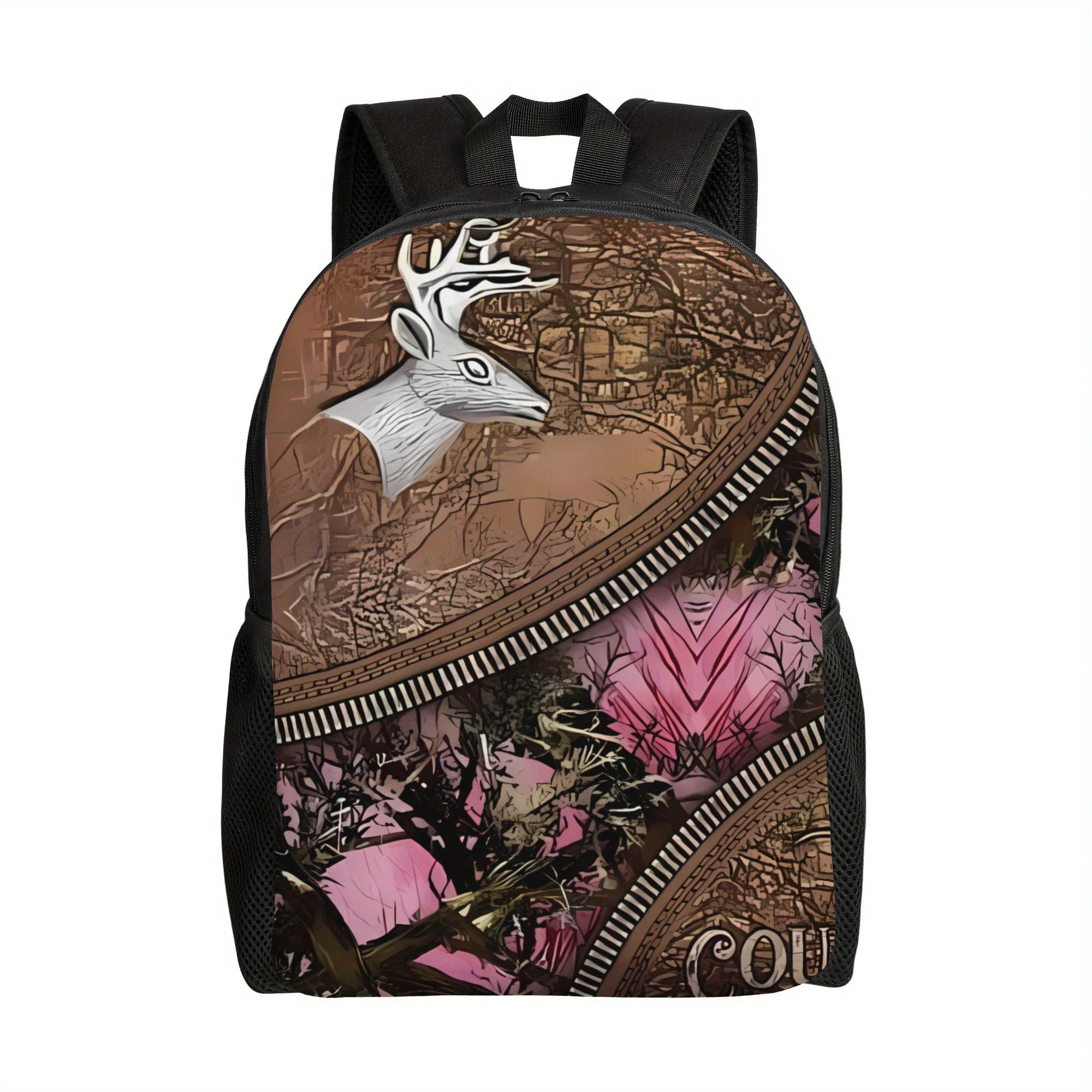 

Camouflage deer hunting backpack, zipper closure, spacious and thickened design, suitable for travel, durable