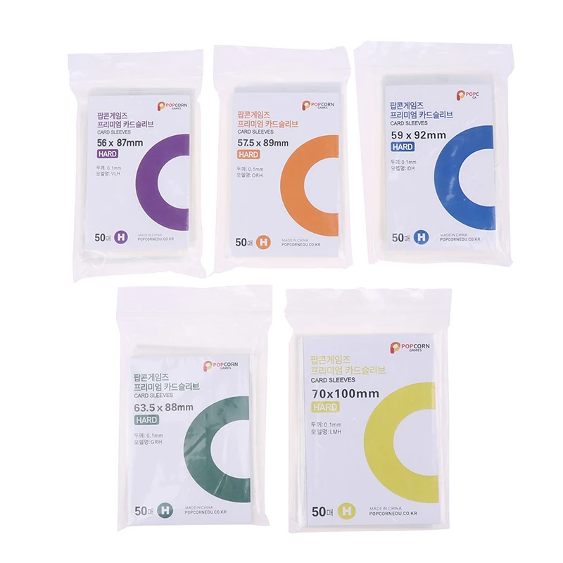 50pcs Korea Card Sleeves Photocard Holographic Protector Film Album Binder Pocket Page Protector
