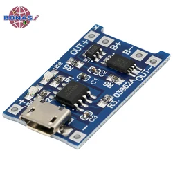 5pcs TP4056 5V 1A Micro USB 18650 Lithium Battery Charging Board Charger Module with Protection Dual Functions