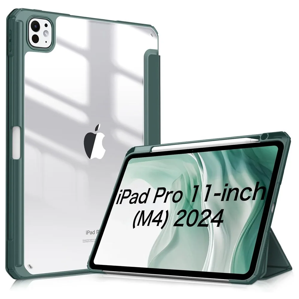 

Подходит для iPad Pro 11 Pro11 2024 года, защитный чехол Air 11 Air11, акрил с прорезью для ручки, мягкий корпус