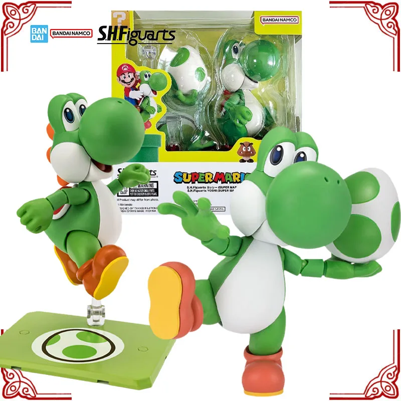 

В наличии: Оригинальный коллекционный набор Bandai Super Mario S.H.Figuarts Yoshi, готовая модель аниме-фигурки, игрушки для мальчиков, подарки
