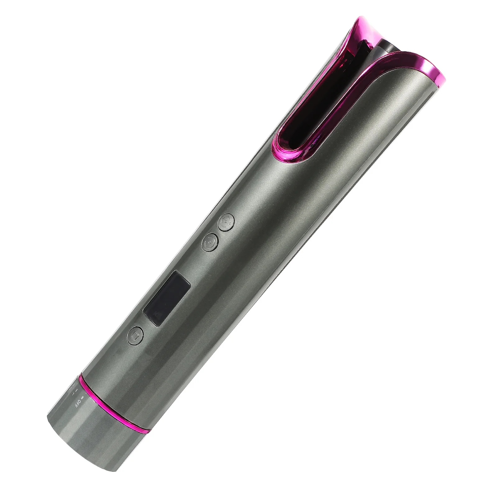 Curling Wand Portable Auto Curler Hair Automatic Iron Rechargeable Grey Electric