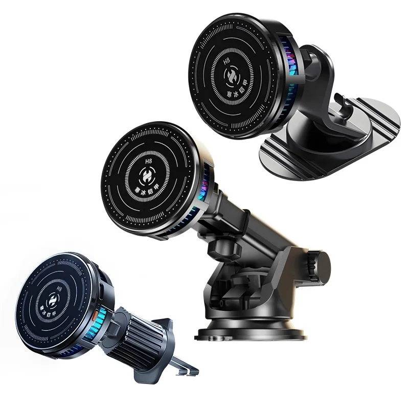 

Полупроводниковый охлаждающий магнитный автомобильный вентиляционный держатель, металлическое крепление для телефона, рассеивание тепла, совместимый с Iphone 17 16, Samsung Xiaomi