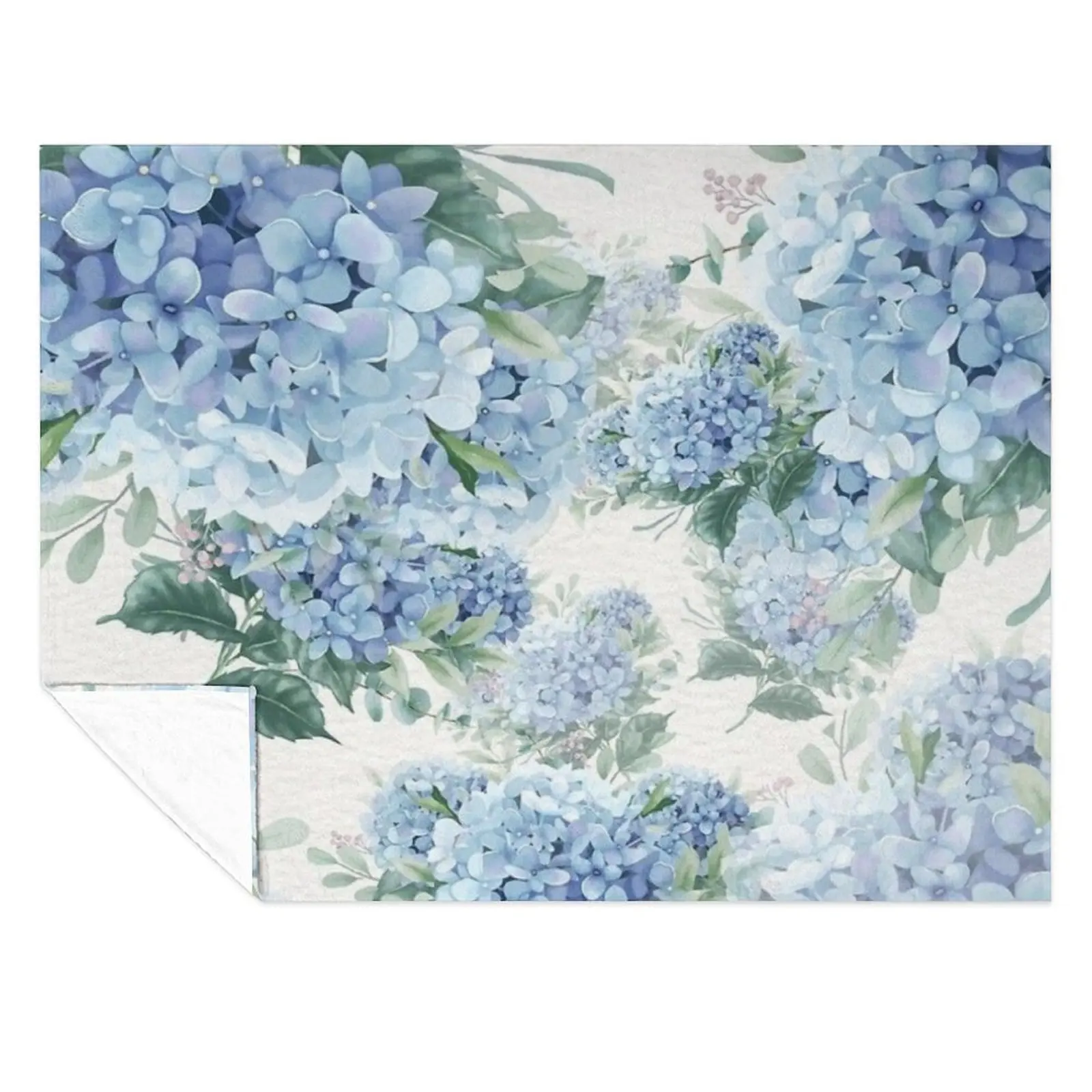 

Blue hydrangeas Throw Blanket Decorative Sofa decorative Flannel Thin Blankets