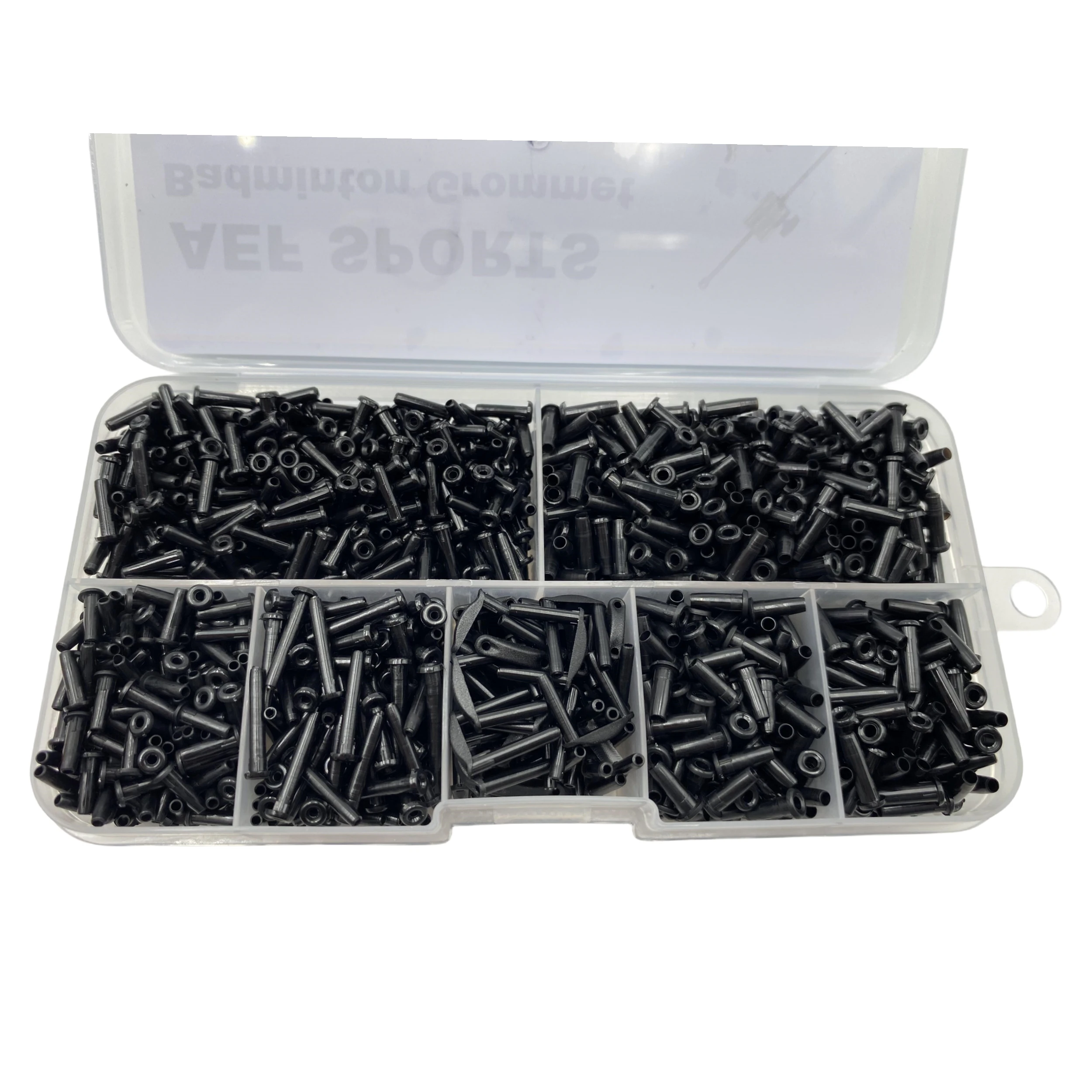 حلقات ومثقوب لمضرب كرة الريشة AEF / حزمة قيمة / 7 مقاسات #4